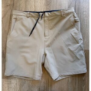 TEREN Traveler Adventure Shorts Mens 40x7 Khaki Tan Stretch Outdoor Performance